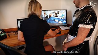 Part 1: Surveillance of My Slave: Disobedience, Ruined Orgasm, and Reprimand - Mistress Julia