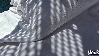 Playful tiny blonde makes herself wet and takes on car wash client's cock