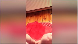 Hairy Ass & Pussy Mature German Squirting With Toy In Hammock, Hubby Jerking Hairy Cock Fucking