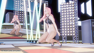 Mmd Twice - I Can't Stop Me Seraphine Sexy Striptease League of Legends Hentai Uncensored