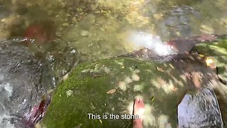 exotic teen squirts during outdoor fuck in POV