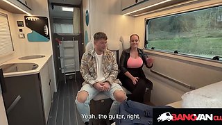 Parked Van Turns Into A Cuckold Palace As She Takes Cock On The Bench