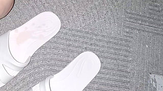 My Cuckold Slave Cum on My Slipper
