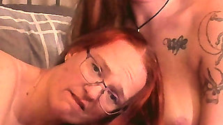 Double Hairjob with 2 Redheads and Cum in Hair - Red Teaches Ginger the Art of Hair Play