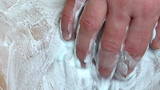 Shaving a Very Hairy Pussy with a Trimmer and a Razor! Close-up Pussy!