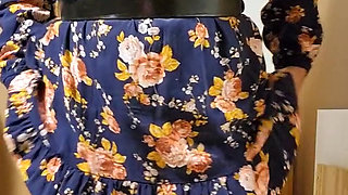 Cd tease, masturbate, cum in my nylon pantyhose, leotard and dress.