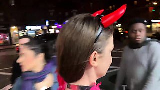 Hot brunette amateur MILF rides hubbys cock