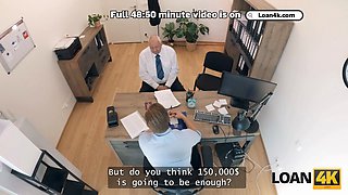 Loan4k. nasty teen mina k is showing off her natural spectacular figure to get a giant loan