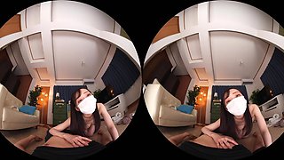 Asian hot slender babe VR porn