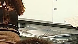 Skinny Brunette Babe Fucked Hard in Office Affair