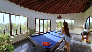 Topless Pool Persuasion