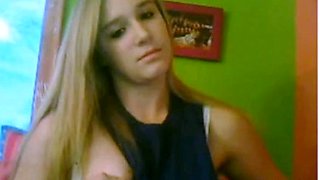 Blonde Webcam Girl Masturbates and Shows Her Pussy