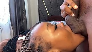 Amateur black couple had fun in bedroom