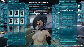 Futuristic Cyber Girl in Virtual Reality Cyberpunk World