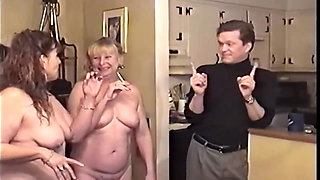 Mature Blonde MILF Rides BBC Hard in Vintage Orgy