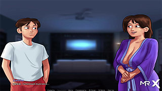 SummertimeSaga - Mature Stepmom Watches an Erotic E1 # 48