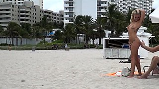 Busty amateur blonde banged in public outdoor