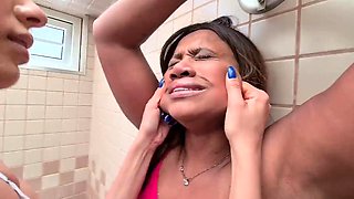 Domina Anita Face-Fucks Slave Veronica to Total Humiliation