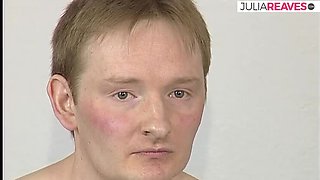 German Babe Sucks Massive Cock on Sofa Then Gets Filled with Cum