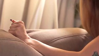 Blonde Takes Hard Pounding on Couch