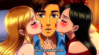 My stepbrother fucked me and my friend alone at home