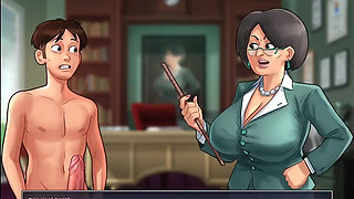 Summertime Saga- My College Principal Catches me Jerking off in Class