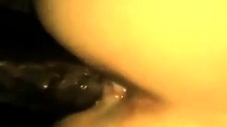 Phat-assed girl takes big black cock homemade