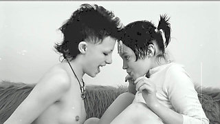 Skinny Lesbian Teens Olivia and Rina Strapon Sex