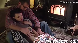 Step dad Shoves His Giant Dick In Stepsons Tight Little Ass