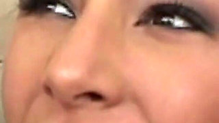 This Skinny Ass Slut Stripped and Had Two Cocks at Once in Her Nasty Mouth