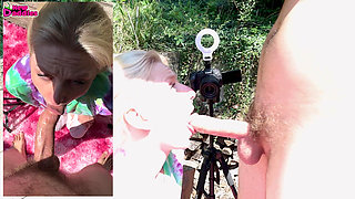 Blue Eyes Blonde Whore Gets Her Holes Drilled & Swallows Cum