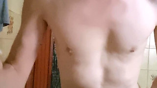 Piss in mouth and huge hot cumshot
