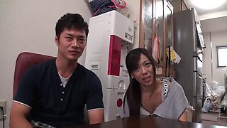 Amateur Wife Saya Fujimoto Fucked Hard in Threesome - Cuckold Husband Watches