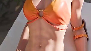 3D Skinny Asian Bikini Girl Fucked and Creampie