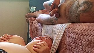 I Jerk off My Dick and Cum in My Mother-in-law's Mouth