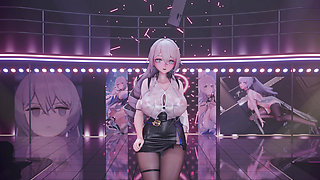 [mmd] Collapse Iron Big Duck Duck - Queencard Secretary Ol Uniform Black Silk Butt Plug Pussy