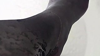 Fetish amateur sex in pink gloves and stockings