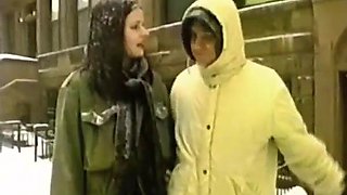 Freezing fuck for Skinny beauty: Doggy, Amateur  Vintage Porn