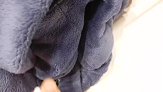 The Pig Shows You How Far the Cum in the Previous Video Splashed and His Big Cock Full of Semen