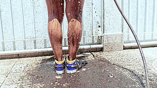 I Fuck My Ass Outdoors After Playing in the Mud and Wearing My New Sneakers