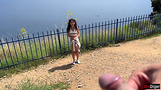Public Dick Flashing - Girl Help Me to Cum in Mountains