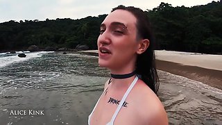 Tirando O Micro Bikini Transparente Na Prainha Branca - Sp/brasil
