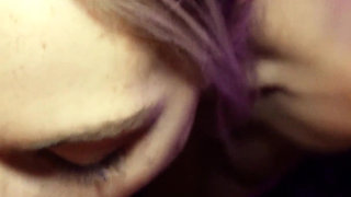 Fit German Girlfriend Give Sloppy POV Blowjob with Much Saliva and Get CIM