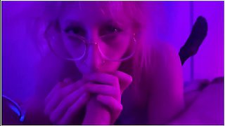 Horny Girl In Glasses Enjoys Taking It Deep With Gamer Girl