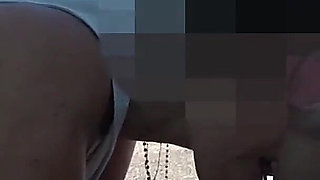 Exhibitionist Outdoor Amateur Girl Sucks Big Cock on Nudity Beach to Viewer with Cum