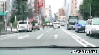 Hinata Aizawa And Aizawa Hinata In Give Me A Sloppy Blowjob In The Car