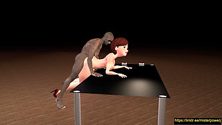 Helen Doggy in the Office Desk