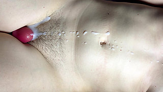 Close-up Fucking of a Stepmom-milf with a Hairy Pussy and a Cumshot