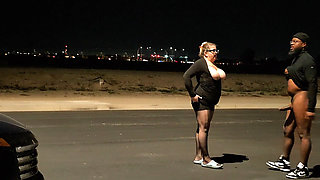 Thick BBW wife public fun with husband after a night out! BadBlondieMonroe