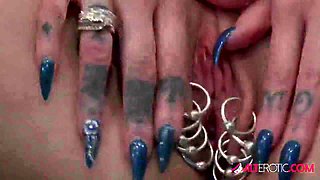 Busty MILF Tattu Mom Plays with Pussy Piercings - AltErotic